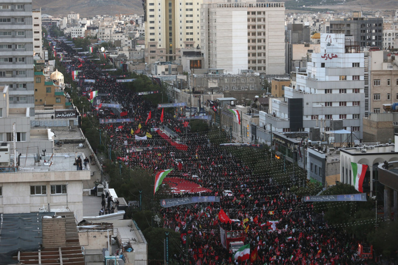 Farewell ceremony held for the late Iranian leader Khamenei in the Iranian city of Mashhad
